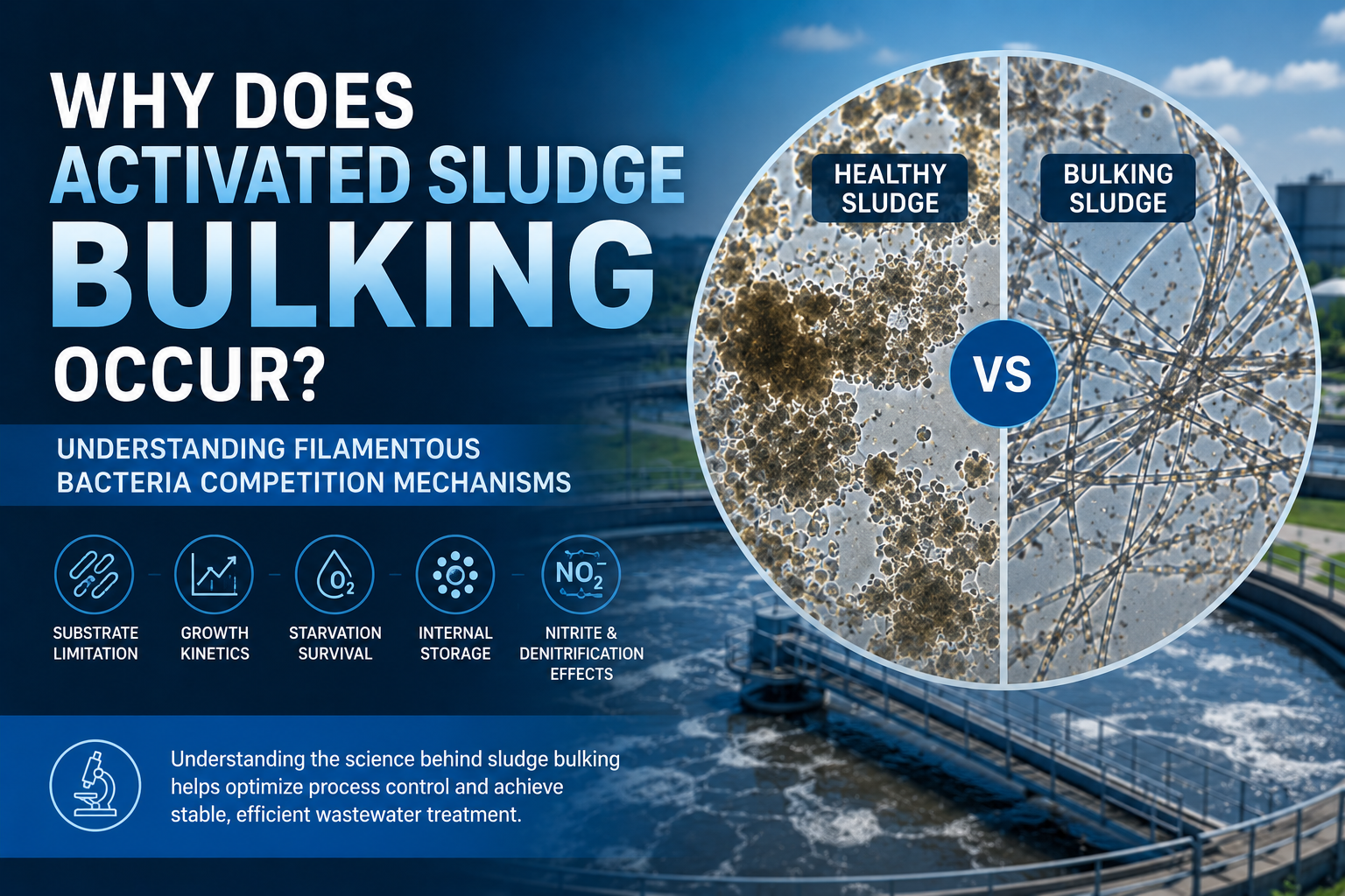 Latest company blogs about Why Does Activated Sludge Bulking Occur? Understanding Filamentous Bacteria Competition Mechanisms