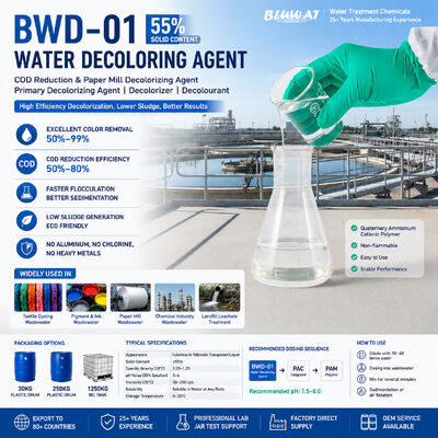 Buy Bwd-01 Cod Reduction & Paper Mill Decolorizing Agent Primary Decolorizing Agent Decolorizer Decolourant Water Decoloring Agent online manufacture
