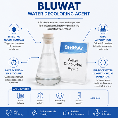 Buy BWD-01 Water Decoloring Agent for High Color Industrial Effluent with 50-99% Color Removal and 50-80% COD Reduction online manufacture