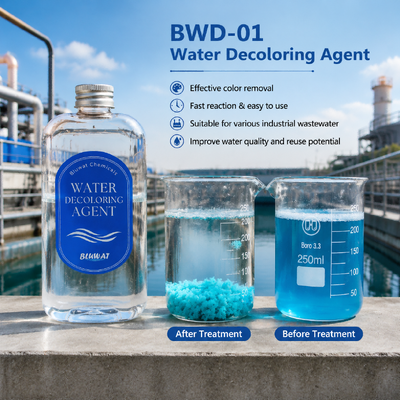 Buy BWD-01 Water Decoloring Agent with 55% Solid Content for Cationic Charge Neutralization as Bentonite Alternative online manufacture