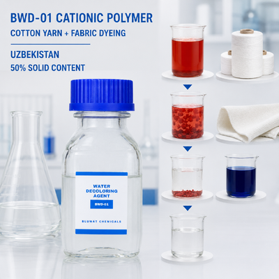 Buy BWD-01 Cationic Polymer for Cotton Yarn and Fabric Dyeing Wastewater in Uzbekistan online manufacture