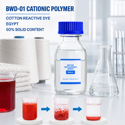 Buy BWD-01 Cationic Polymer for Cotton Reactive Dye Wastewater Treatment in Egypt online manufacture