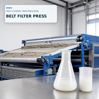 Buy High-Charge Polyacrylamide CPAM Emulsion for Belt Filter Press Sludge Dewatering online manufacture
