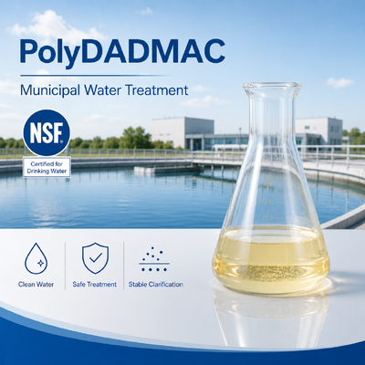 Buy NSF-certified High-charge Cationic PolyDADMAC Liquid Quaternary Ammonium Polymer with 20%, 40%, 50% Solid Content online manufacture