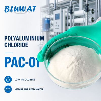 Buy 0.1% Max. Insolubles White Powder 25kg Bag PAC-01 Polyaluminium Chloride for Membrane Feed Water online manufacture