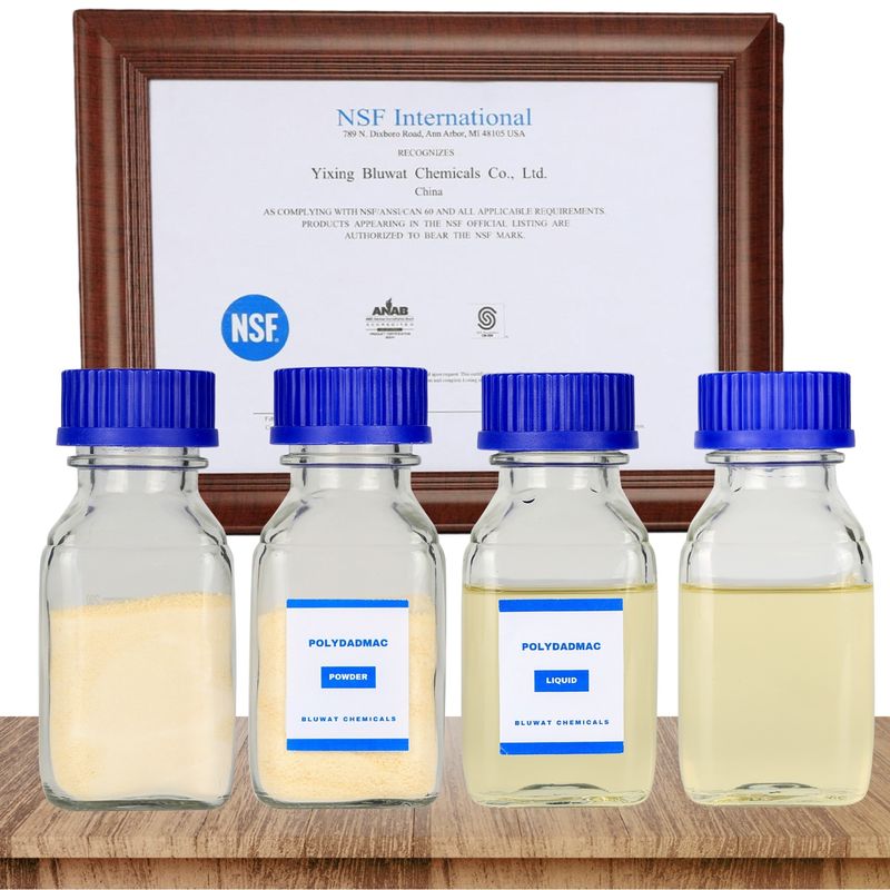NSF Certified Water Purifying Chemicals Powder / Liquid PolyDADMAC ...