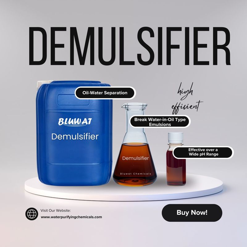 Chinese Supplier Factory High Efficiency Demulsifier Demulsifying Agent ...