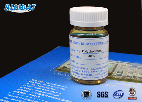 NSF certificate 40% Content Low Viscosity PolyDADMAC Organic Coagulant Waste Purifying Chemicals Cationic Polymers