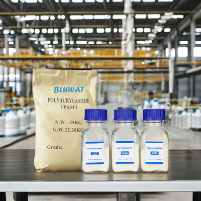 Wastewater Treatment In Southeast Asia Blufloc Polyacrylamide Powder APAM/CPAM Flocculant For Palm Oil Textile And Sugar Industry